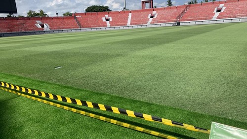 Foto Stadion Kapten I Wayan Dipta yang sudah dipasang kursinya untuk Piala Dunia U-20.