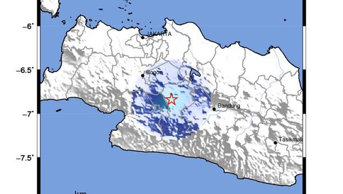 Gempa Cianjur M 4.0 yang terjadi Rabu (29/3/2023)
