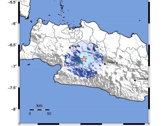Gempa Cianjur M 4.0 yang terjadi Rabu (29/3/2023)