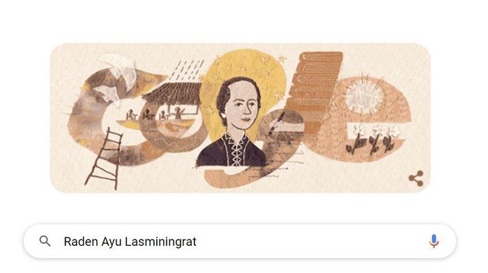 Google doodle hari ini, Raden Ayu Lasminingrat.