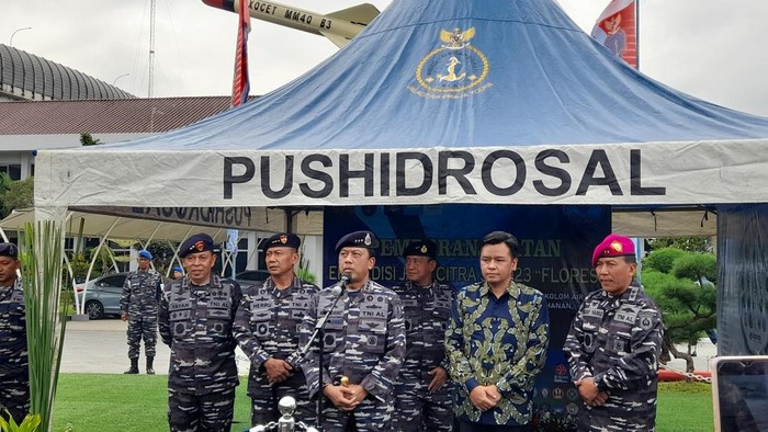 Konferensi pers Pushidrosal (Ilham-detikcom)