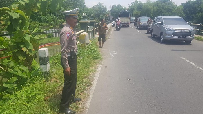 Lokasi kecelakaan tewaskan pemotor di Imogiri, Bantul, Rabu (29/3/2023).