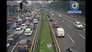 Lalin Tol Dalam Kota Cawang ke arah Pancoran Merah Pagi Ini