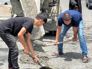 Pemkot Pekanbaru Timpa 2 Jalan yang Viral Dicor Pemuda Pakai Duit Pribadi