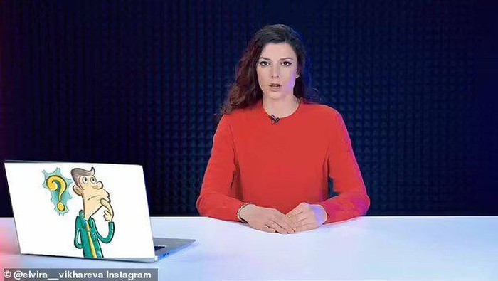 Elvira Vikhareva (pictured), 32, an outspoken critic of the Kremlin, shared tests with Russias Sota news channel that showed she had traces of potassium dichromate in her blood (Instagram/@elvira__vikhareva)