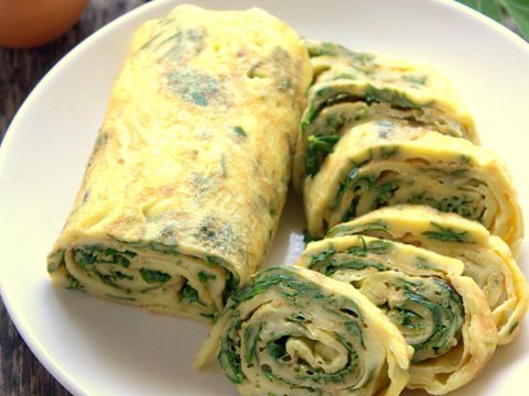 Resep Omelet Gulung Daun Kelor dan Keju