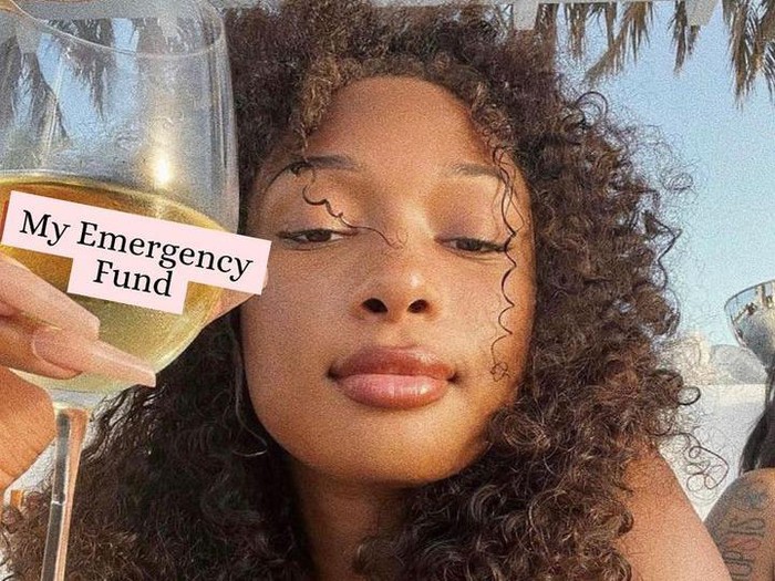 poor Asian woman hand open empty purse looking for money having problem  bankrupt broke after credit card payday