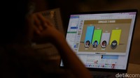 Ganjar Pranowo 22,8 persen dengan margin of error -+ 0,4 persen, Prabowo 17,4 persen, Anies 13,9 persen.