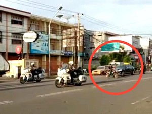 Paket Nekat Komplet! Gak Pakai Helm, Knalpot Brong, Potong Konvoi Presiden
