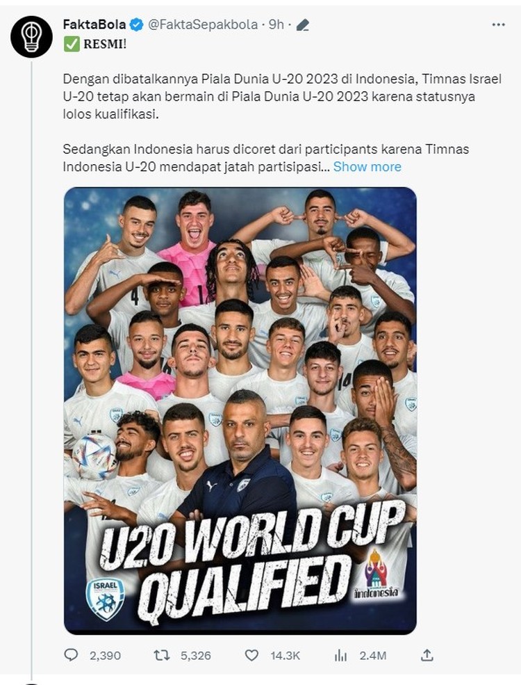 Meme Menohok Ganjar Dan Koster Jadi Motm Batalnya Piala Dunia U 20 Di Ri