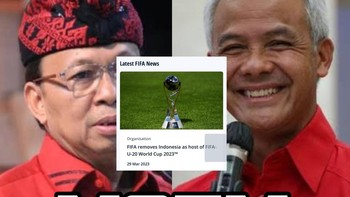 Koster dan Ganjar jadi Man of The Match batalnya Piala Dunia U-20 di Indonesia. Foto: Twitter