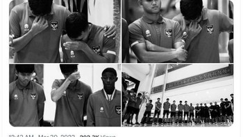 Pesan dari pemain Timnas U-20. Foto: Twitter