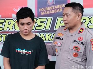 Tampang Pemotor Ugal-ugalan Nekat Terobos Iring-iringan RI 1 di Makassar