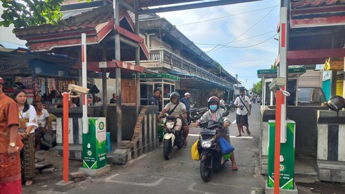 Peresmian E-Parkir di Pasar Anyar Singaraja, Buleleng, Bali. Kamis (30/3/2023). (Made Wijaya Kusuma)