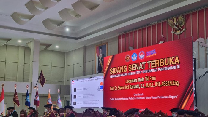 Sidang Senat Terbuka Pengukuhan Guru Besar Universitas Pertahanan (Dok. Humas Unhan)