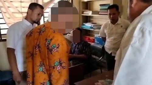 Tiga pejabat Desa Kuranji diamankan terjaring OTT pembuatan sporadik, Kamis (30/3/2023). Foto: istimewa.