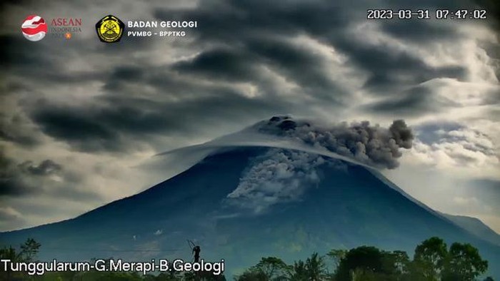 Awan panas guguran Gunung Merapi, Jumat (31/3/2023) pukul 07.45 WIB.