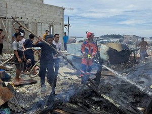 Gudang Nelayan di Pulau Panggang Terbakar, Diduga Akibat Bocah Bakar Kayu