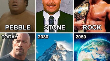 The Rock habis ini jadi mountain dan planet nih. Foto: Boredpanda