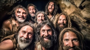 Manusia gua paleolitik sekitar 3,3 hingga 12 juta tahun lalu. Foto: Reddit/_M0US316_