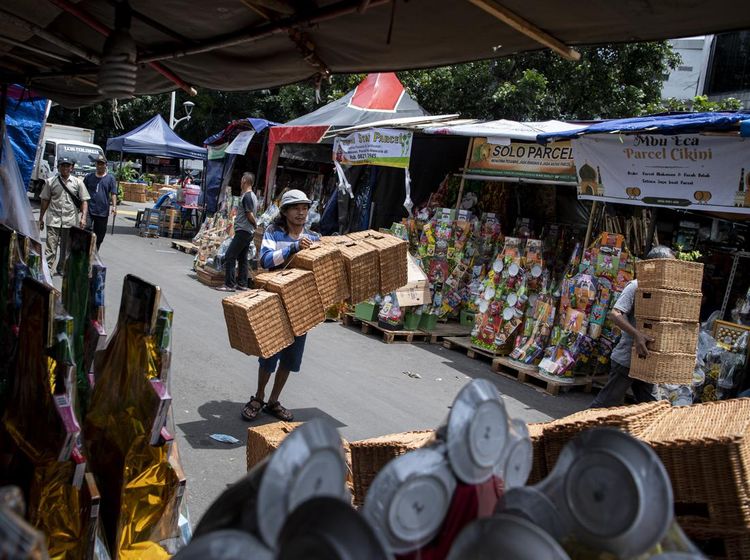 Geliat Penjualan Parcel di Cikini Mulai Ramai