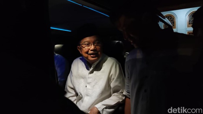 Jusuf Kalla di Masjid UGM, Sleman, DIY, Jumat (31/3/2023).