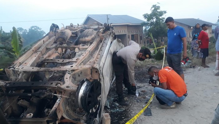 Polisi olah TKP pasa kejadian. (Foto: Istimewa)