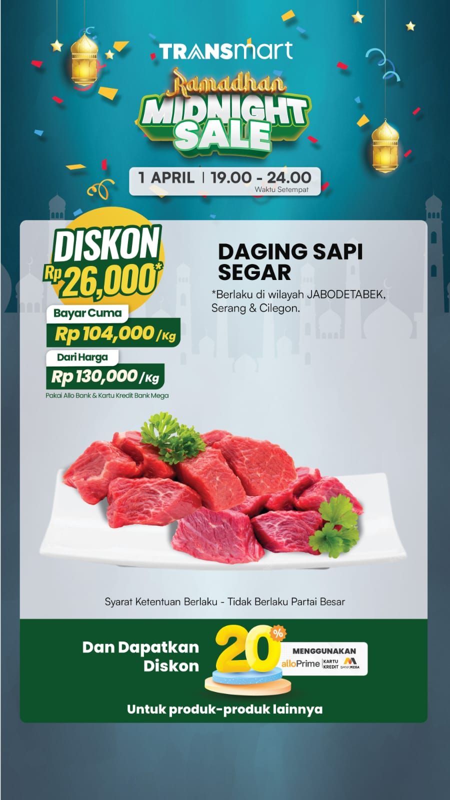 Promo Aneka Sembako di Transmart Cempaka Putih.