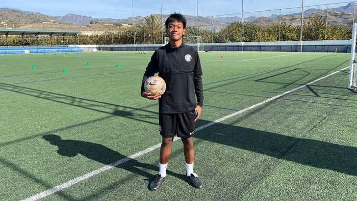 Raynata Adi Gautana Setyawan (Reno) menjalani trial di FC Malaga City Academy U-17. Reno alumnus Safin Pati Sports School. Foto diunggah Jumat (31/3/2023).