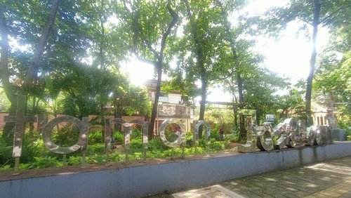 Suasana di Taman Janggan, Jalan Raya Puputan No.10 Denpasar, Bali pada Kamis (30/3/2023) sore. (Ni Made Lastri Karsiani Putri-detikBali)