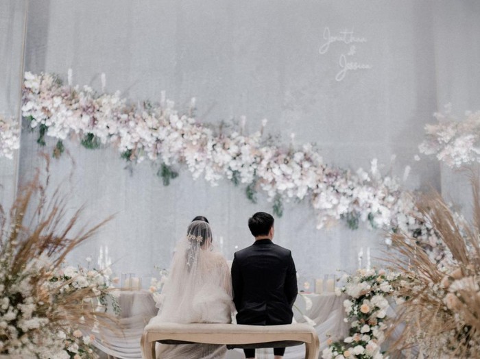 Koleksi Yefta Gunawan di acara Wedding Fair, Jakarta.