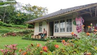 Meski sebatas rumah panggung dari kayu dan bilik bambu, tetapi pemandangan alam bak surga dunia menjadikan rumah tersebut sudah seperti vila mewah di kawasan Puncak yang nyaman serta didambakan untuk dimiliki.