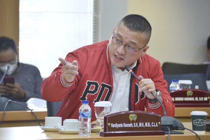 Anggota DPRD DKI Jakarta dari Fraksi PDI Perjuangan Hardiyanto Kenneth