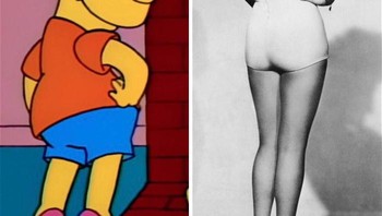 Aktirs Betty Grable yang terkenal dengan tari Pin-up, karya fotografi oleh Frank Powolny pada tahun 1943. Foto: Boredpanda