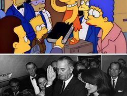 Saat Karakter The Simpsons Mengulang Foto Momen Ikonik Dunia