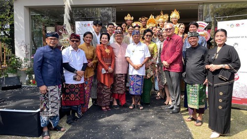 Gubernur Bali I Wayan Koster menghadiri promosi budaya dan pariwisata Pulau Dewata di Wisma Duta, Tokyo, Jepang, pada Minggu (2/4/2023).