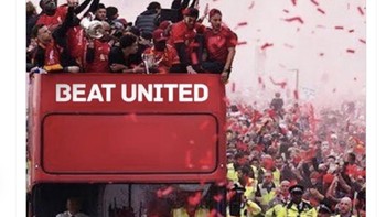 Satu-satunya perayaan Liverpool musim ini. Foto: Twitter