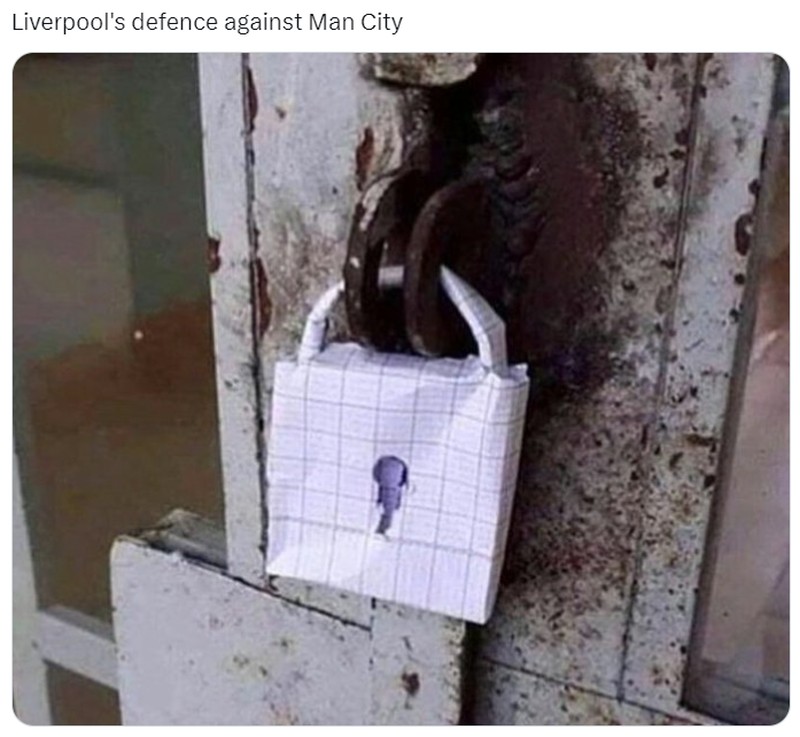 Meme Liverpool Kalah 1-4 dari Manchester City