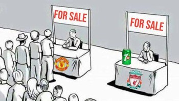 Olok-olok netizen, kalau dijual pun, Manchester United masih lebih laku daripada Liverpool karena kalah melulu belakangan ini. Foto: (Twitter)