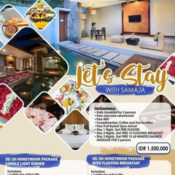 Penawaran paket honeymoon dari Samaja Bali Villas.