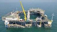 Dengan platform keramba pintar ini ini, China bisa mengembangbiakkan ikan laut dalam yang biasanya ditangkap secara konvensional oleh nelayan.  Tang Ke/VCG/Getty Images  