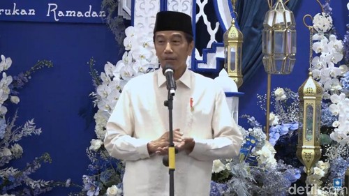 Presiden Jokowi di kantor DPP PAN, Jakarta Selatan, Minggu (2/4/2023). (Tangkapan layar PAN TV)