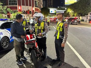 Ratusan Motor Pakai Knalpot Brong Terjaring Razia Polrestabes Surabaya