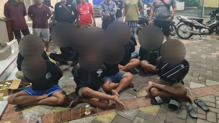 Sejumlah pesilat di Gresik ditangkap saah tawiran jelang sahur