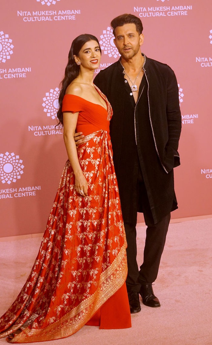 1479065619 MUMBAI, INDIA - APRIL 01 : Saba Azad and Hrithik Roshan attend the launch of Nita Mukesh Ambani Cultural Centre (NMACC) on April 01, 2023 in Mumbai, India (Photo by Prodip Guha/Getty Images)