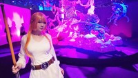 Pada hari pertama, Clarissa Punipun cosplay jadi Nami Wholecake Island. (Foto: dok Instagram)