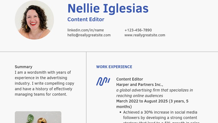 Contoh CV bahasa Inggris.