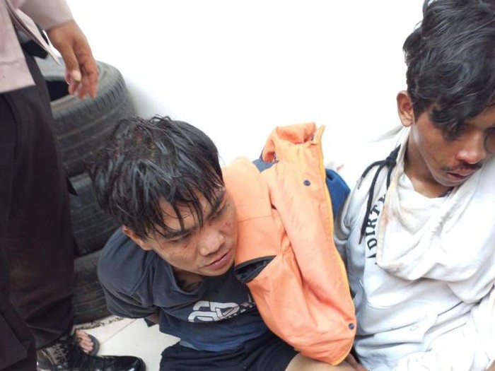 Dua pelaku pencurian motor di Koja, Jakarta Utara, ditangkap warga.