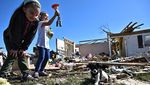 Foto Udara Dampak Tornado di Indiana AS