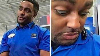 Masnya kerja di sini? tanya pelanggan. Padahal sudah jelas-jelas pakai seragam. Foto: retailproblemss